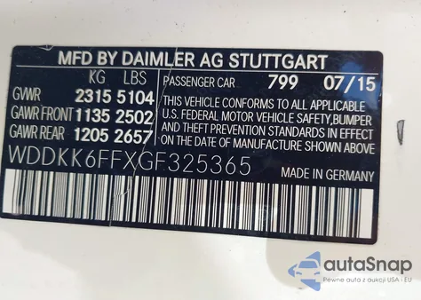 2016 Mercedes-Benz E 400 z USA, uszkodzony, nr VIN WDDKK6FFXGF325365